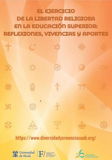 Portada de CANO RUZ, I., RODRGUEZ BLANCO, M. y SANTOS CARRERA, M.E. (coords.) (2025): “El ejercicio de la libertad religiosa en la educacin superior: reflexiones, vivencias y aportes”, Alcal de Henares, Fund. General de la Univ. de Alcal